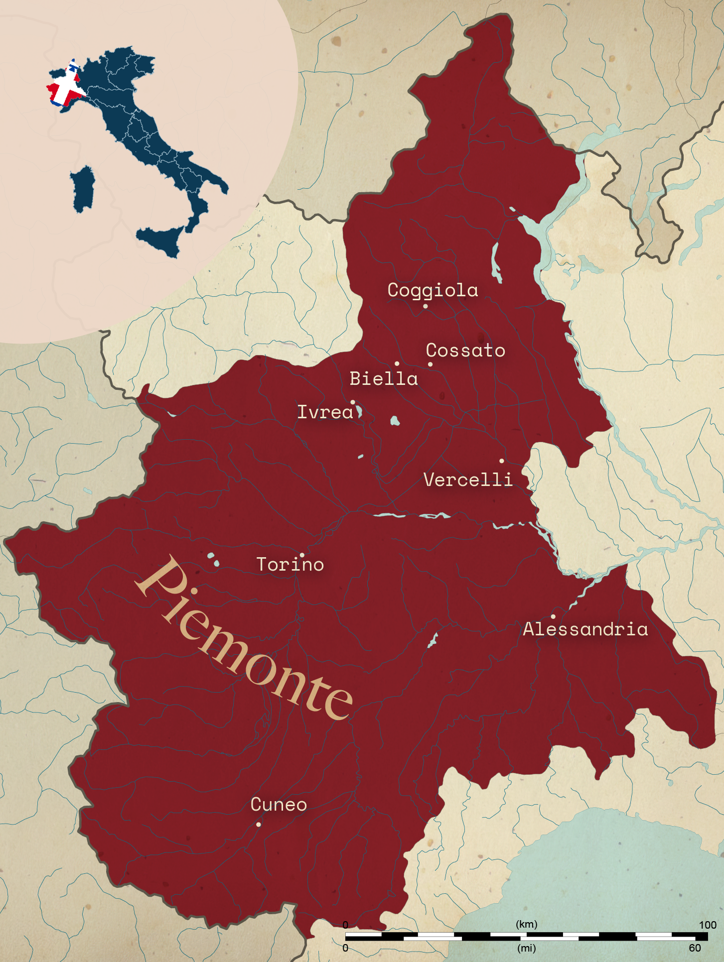 Mappa Regione Piemonte